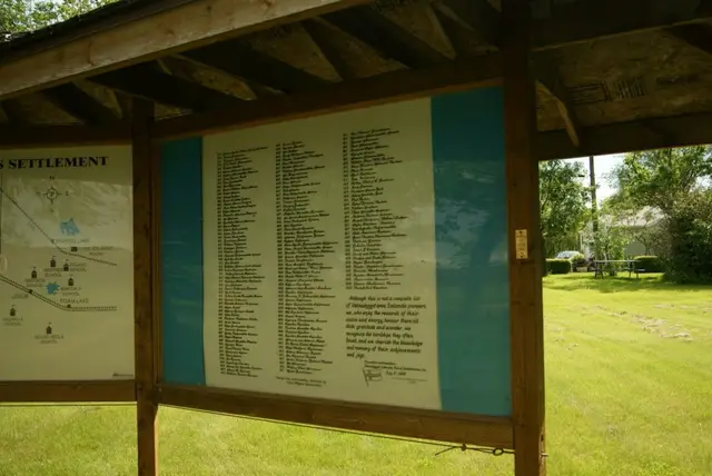 Icelandic settlers memorial display
